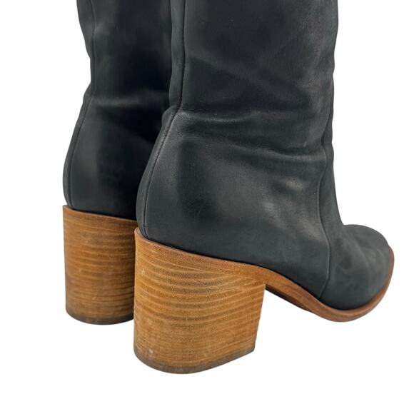 COCLICO designer Black leather minimalist ankle boots made in Spain - Picture 11 of 16